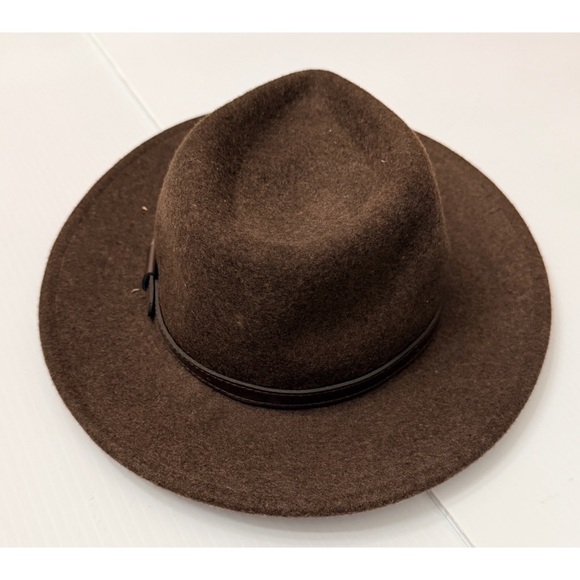 Pendleton Dark Brown Wool Felt Fedora Western Outback Hat - M - Picture 3 of 12